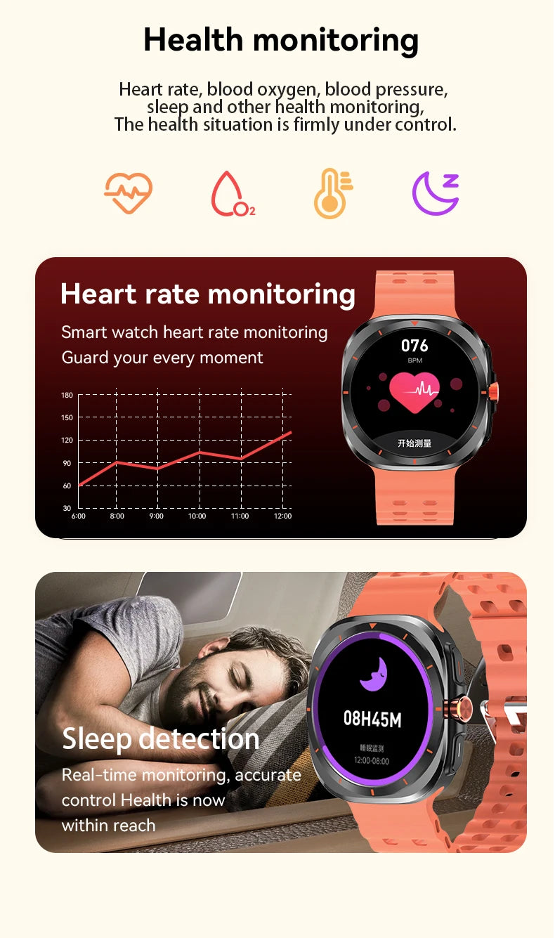 LAXASFIT GT7 Ultra Smartwatch – 1.52" AMOLED Bluetooth Sports Watch