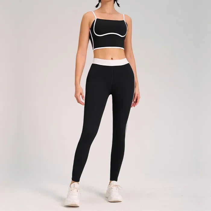 Women’s 1/2PCS Yoga & Gym Tracksuit – Bra & Shorts/Skirt Set