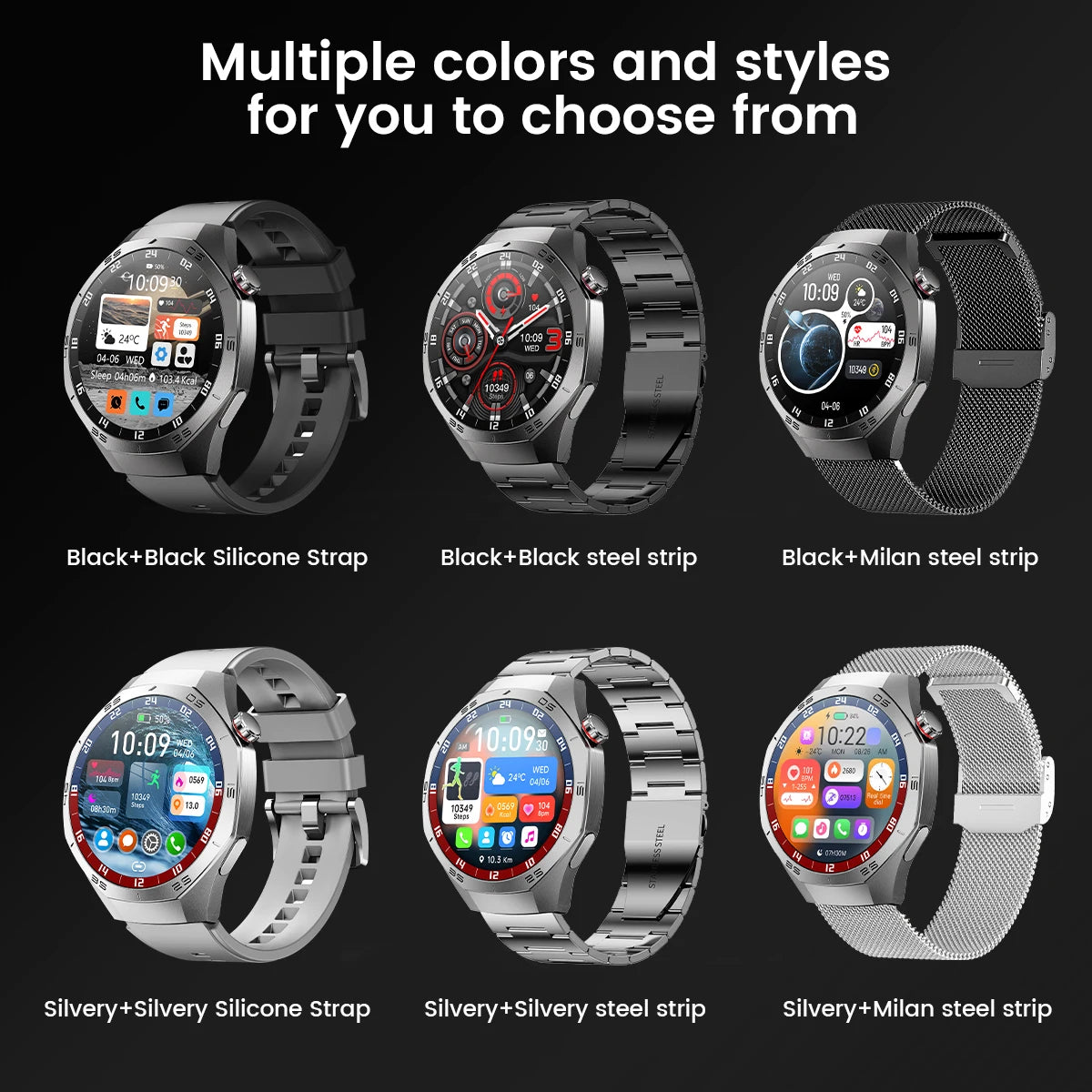 2025 Smart Watch – AMOLED Screen with GPS & Bluetooth Calls