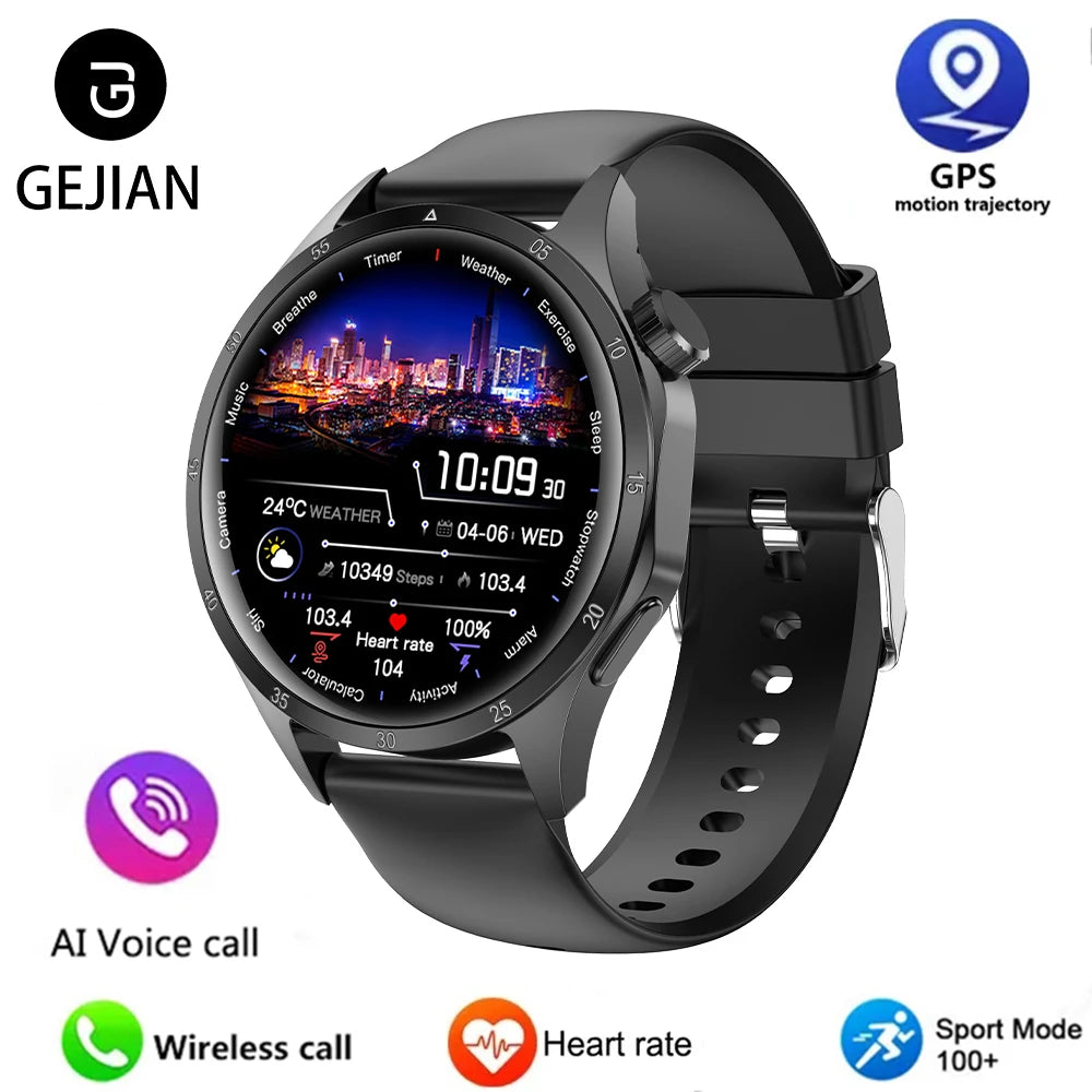 2025 Men’s Smart Watch – 360×360 AMOLED GPS NFC Waterproof