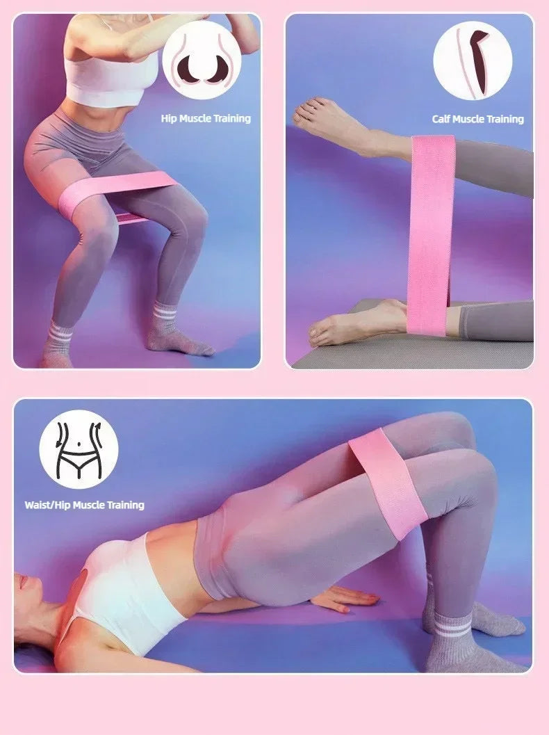 3pcs Fabric Resistance Bands – Hip, Glute & Thigh Workout Loops