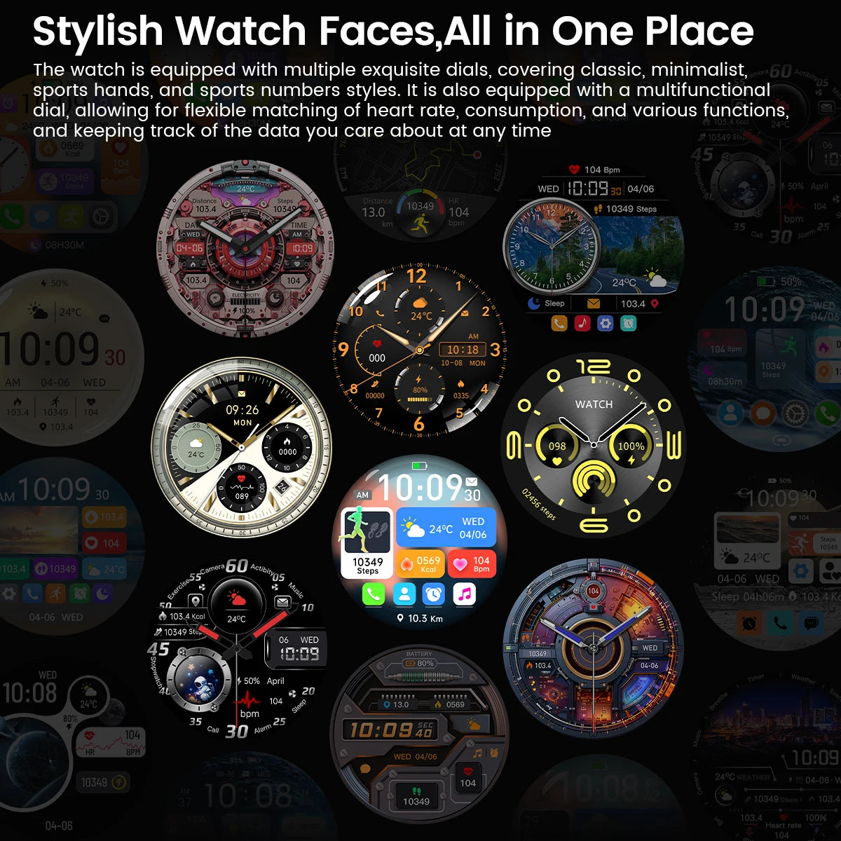 2025 Smart Watch – AMOLED Screen with GPS & Bluetooth Calls
