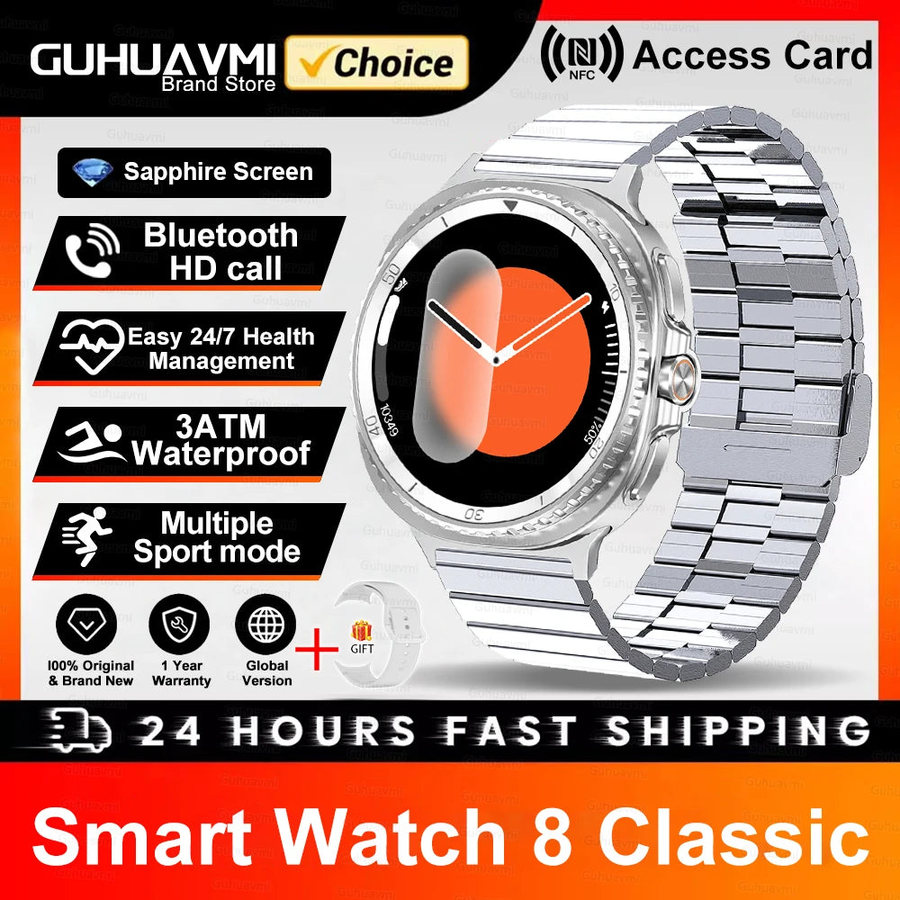 Smart Watch 8 Classic – 1.32" HD GPS Sports Watch
