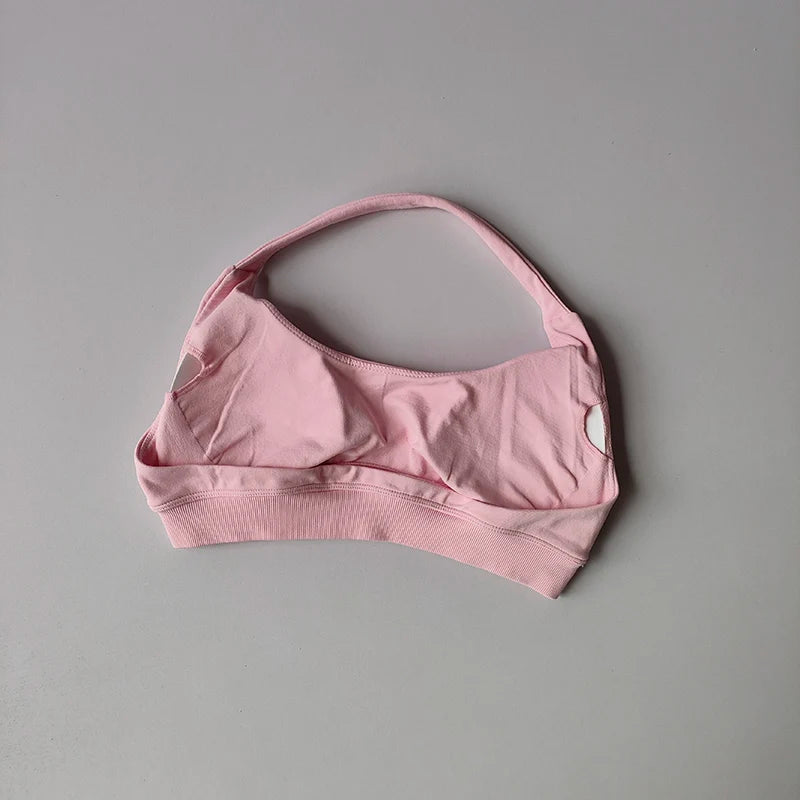 Women’s Seamless Shockproof Sports Bra – High Support Halter Top
