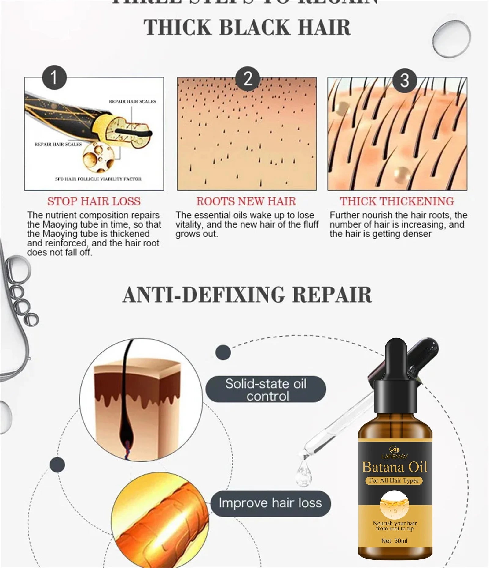 7 Days Batana Hair Growth Serum – Anti-Loss & Repair Treatment