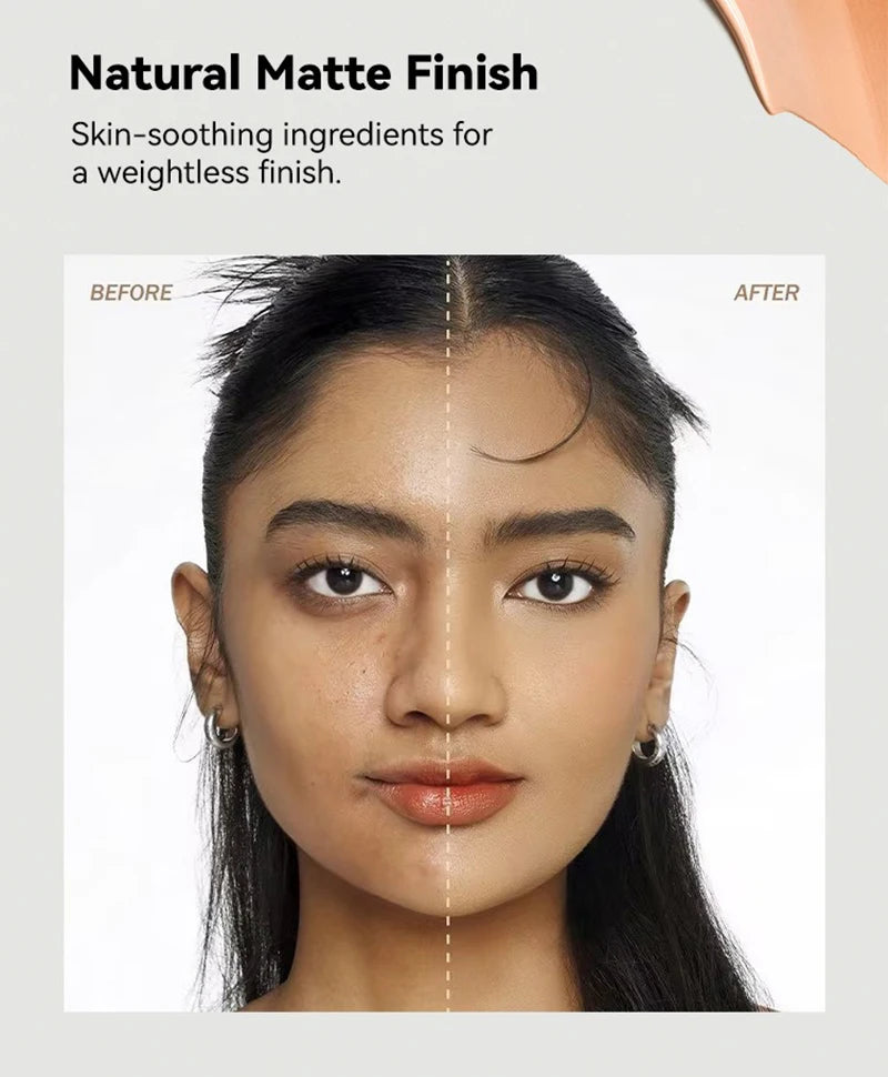 Matte Face Foundation Cream – Full Coverage Waterproof BB Base