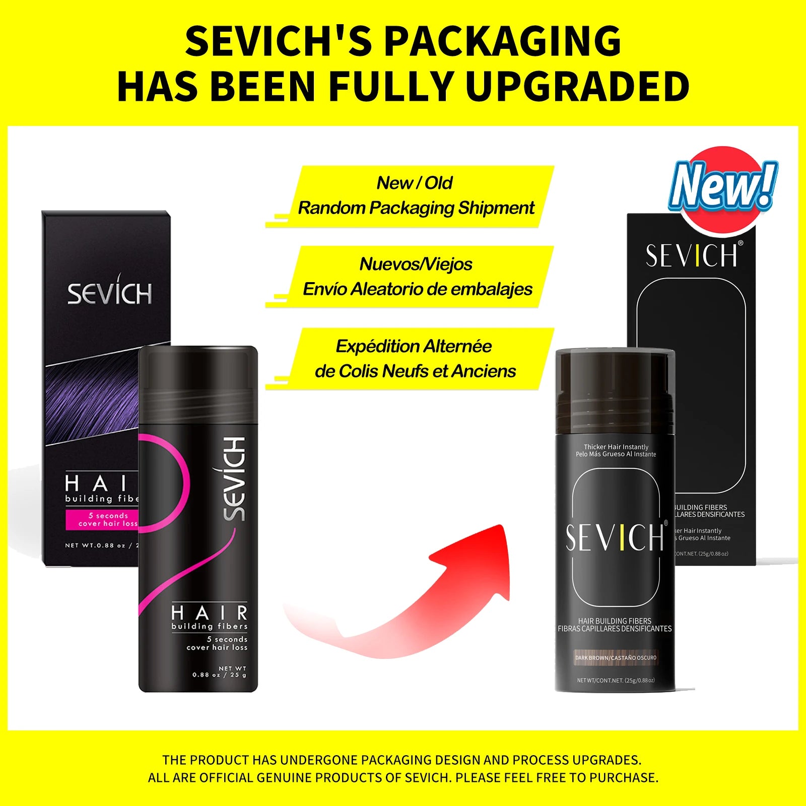 SEVICH Hair Building Fibers – 25g Keratin Thickening Powder