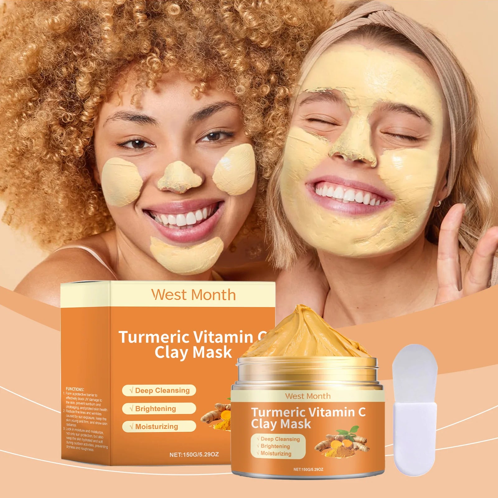 Vitamin C Turmeric Mud Mask – Exfoliating & Deep Cleansing Face Mask