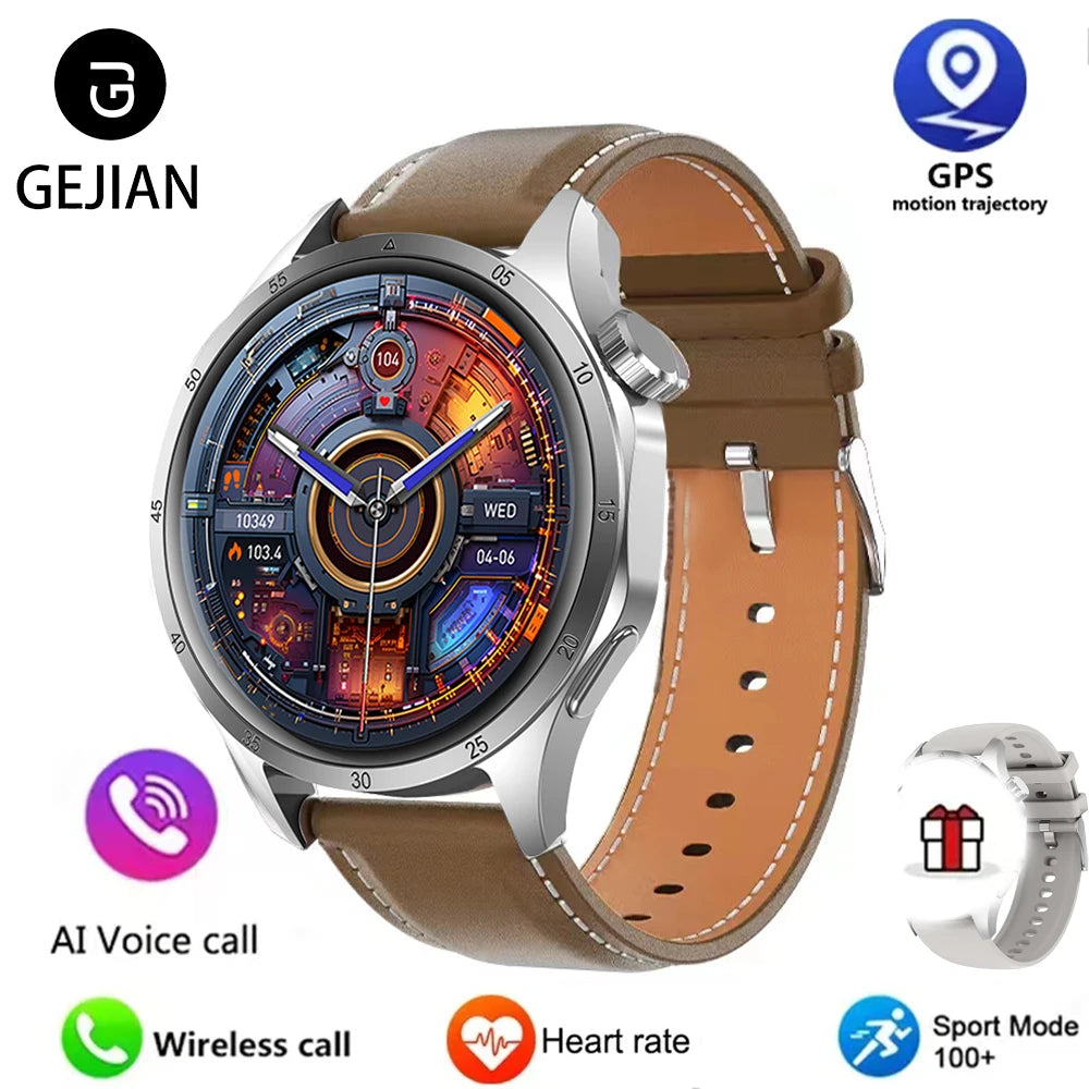 2025 Men’s Smart Watch – 360×360 AMOLED GPS NFC Waterproof