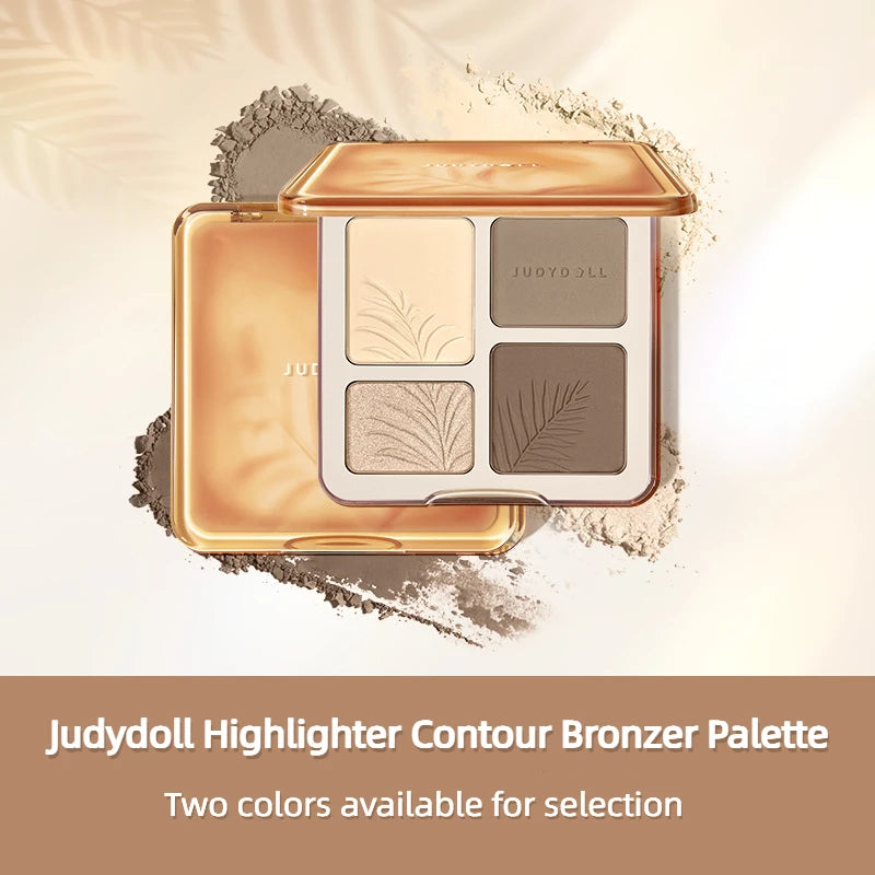 Judydoll Highlighter & Contour Palette – Nude 3D Face Bronzer