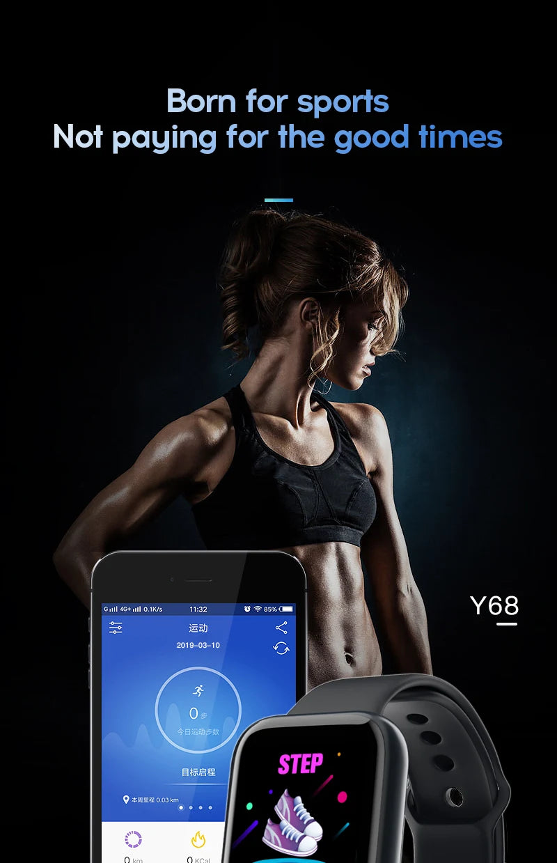 Y68/D20 Multifunctional Smart Watch for Men & Women