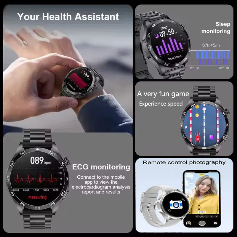 2025 Men’s Smart Watch – 360×360 AMOLED GPS NFC Waterproof