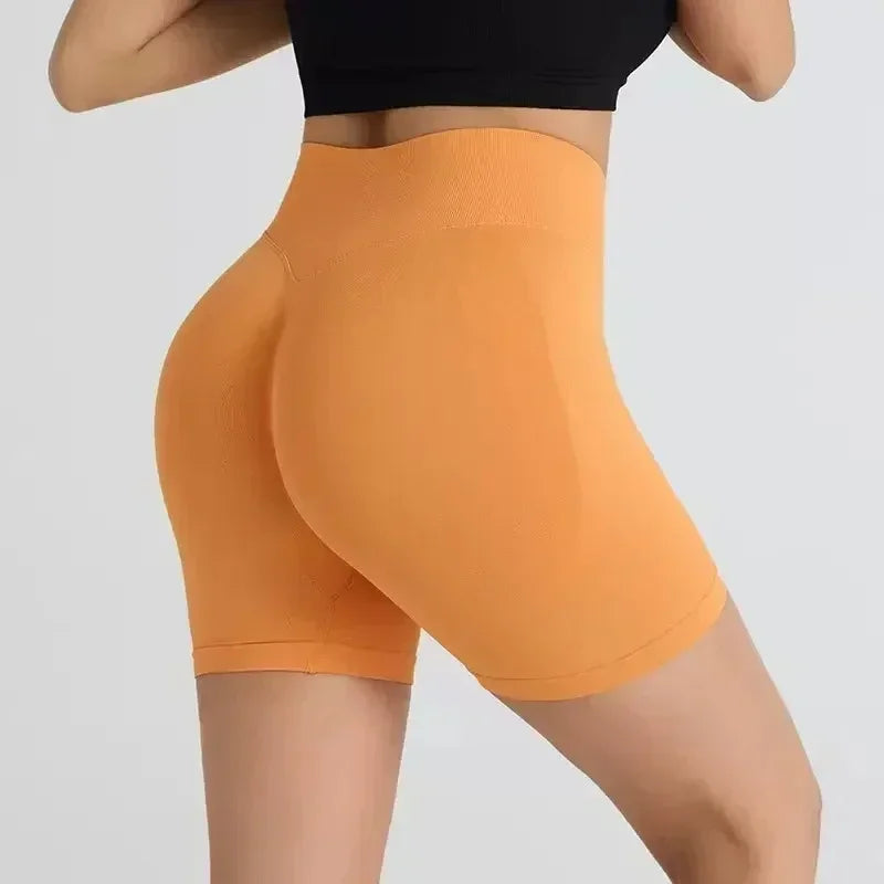 Peach Hip Lifting High Waist Sports Shorts – Slimming Fitness Pants