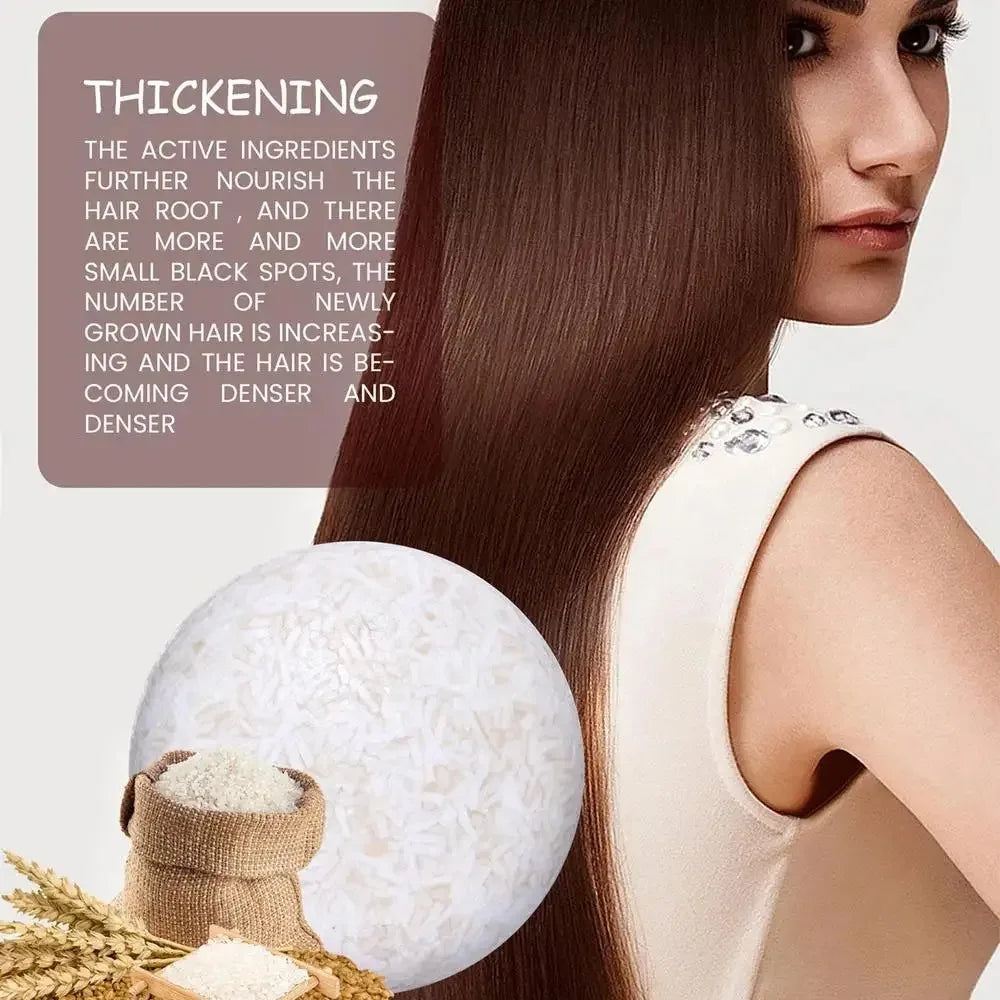 Organic Rice Shampoo Bar – Nourishing Anti-Hair Loss Soap