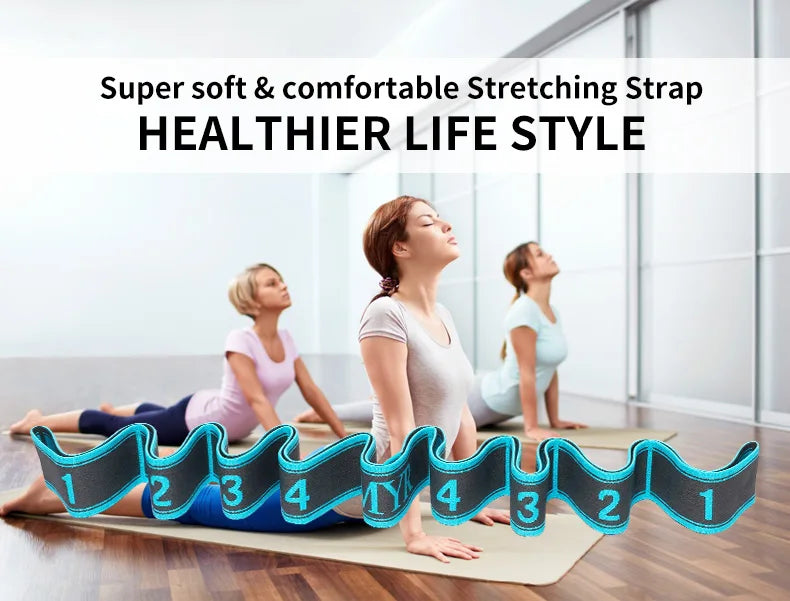 Elastic Yoga Stretch Strap – Looped Stretch Band for Flexibility