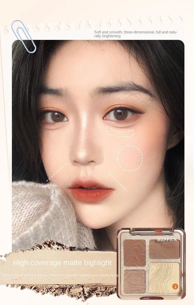 Natural Face Powder Palette – Contour, Bronzer, Highlighter & Blush