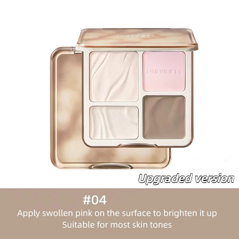 Judydoll Highlighter & Contour Palette – Nude 3D Face Bronzer