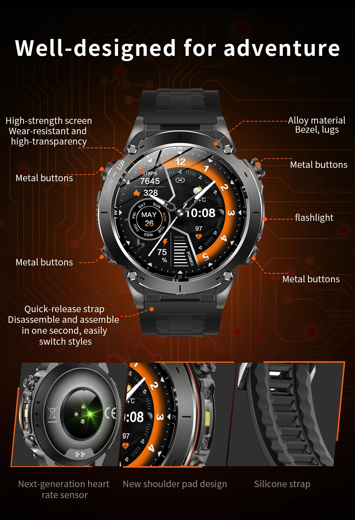 2025 Xiaomi Ultra GPS Smart Watch – 10ATM Waterproof Sports Watch