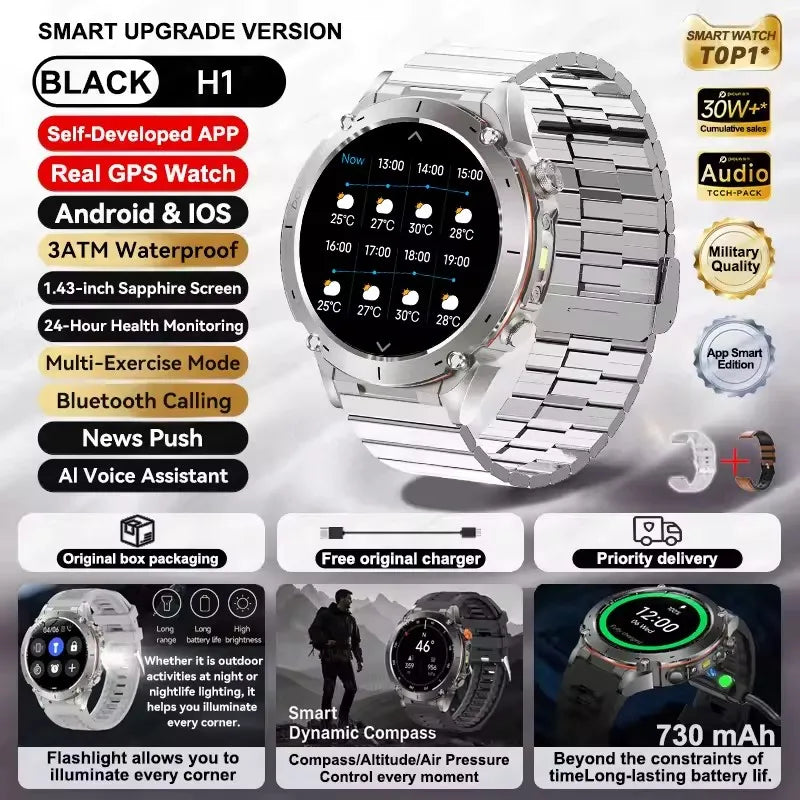 2025 Xiaomi Ultra GPS Smart Watch – 10ATM Waterproof Sports Watch