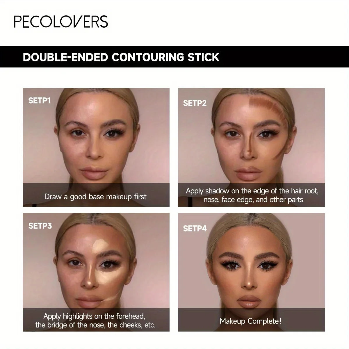 Double Head Highlight & Contour Stick – Waterproof Makeup Pen