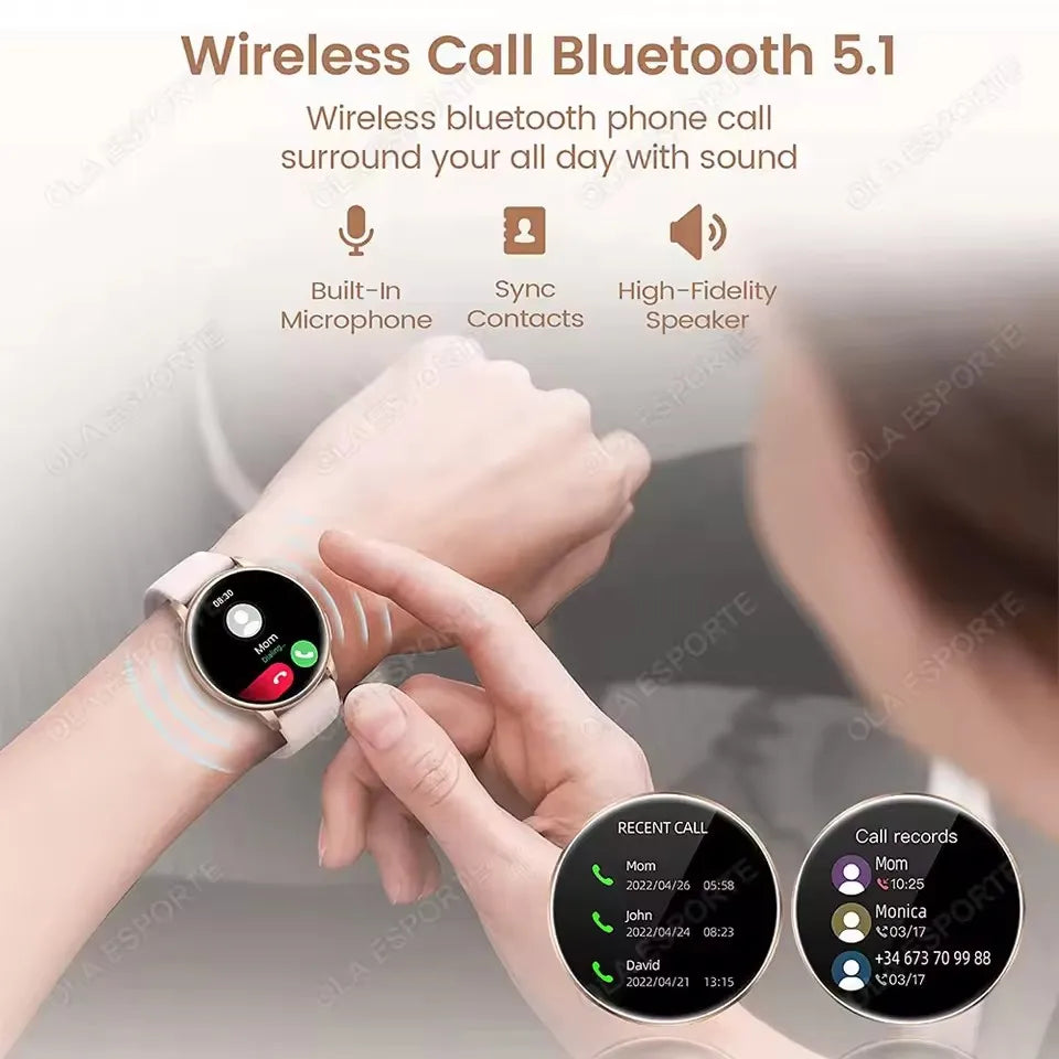 2025 Women’s Smart Watch – Bluetooth Call & Heart Rate Tracker