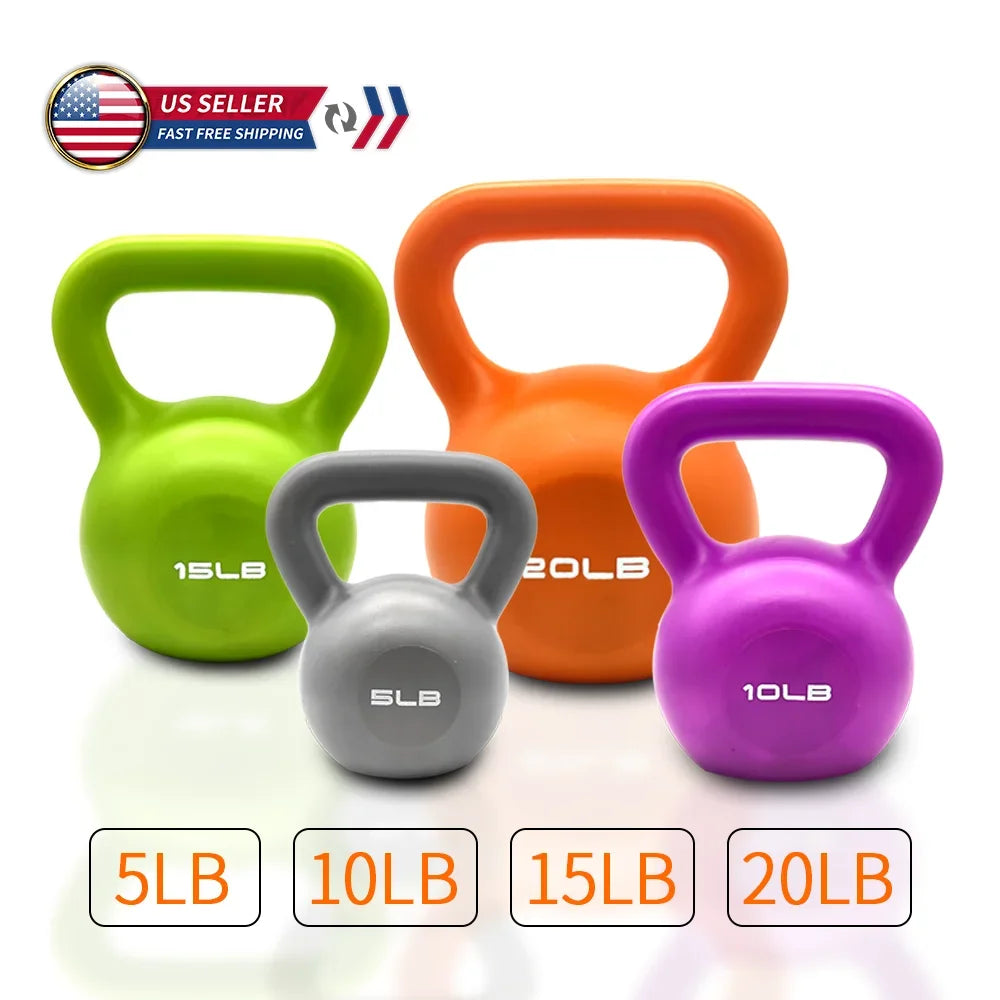 5lbs Vinyl Kettlebell – Strength Training Weight for Home Workout