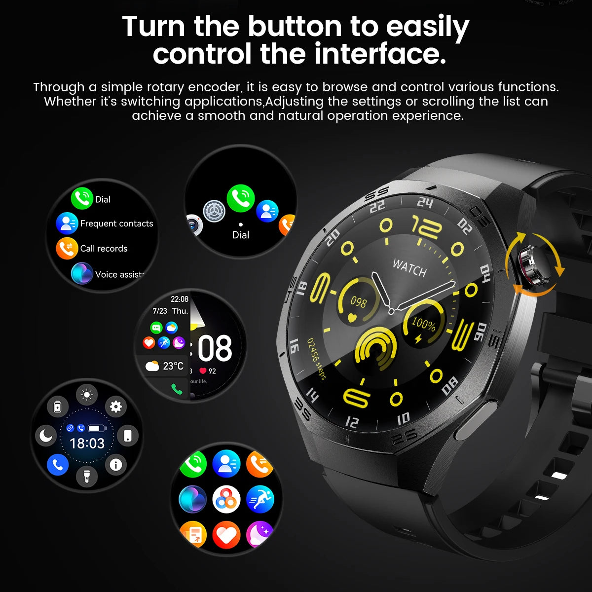 2025 Smart Watch – AMOLED Screen with GPS & Bluetooth Calls