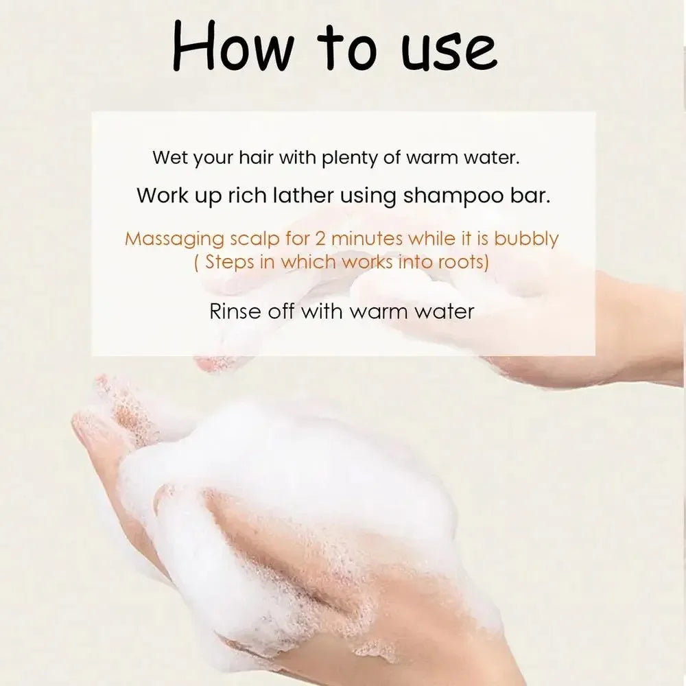 Organic Rice Shampoo Bar – Nourishing Anti-Hair Loss Soap