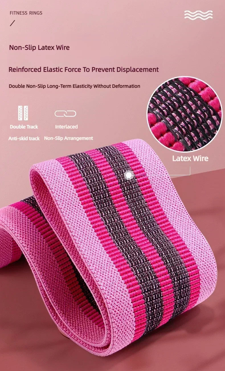 3pcs Fabric Resistance Bands – Hip, Glute & Thigh Workout Loops