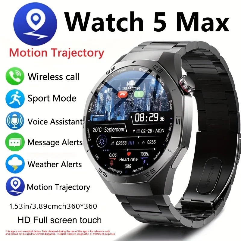 2025 Smart Watch – AMOLED Screen with GPS & Bluetooth Calls