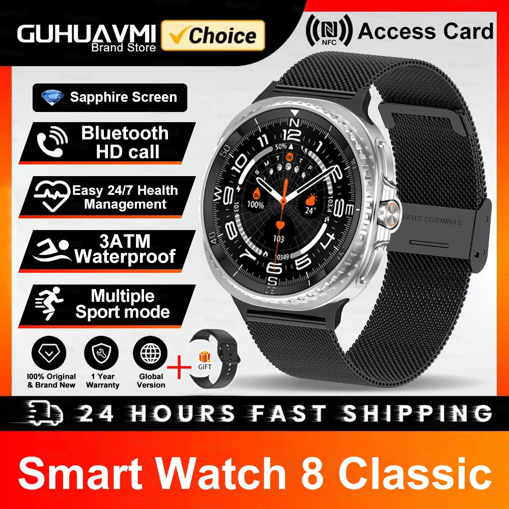 Smart Watch 8 Classic – 1.32" HD GPS Sports Watch