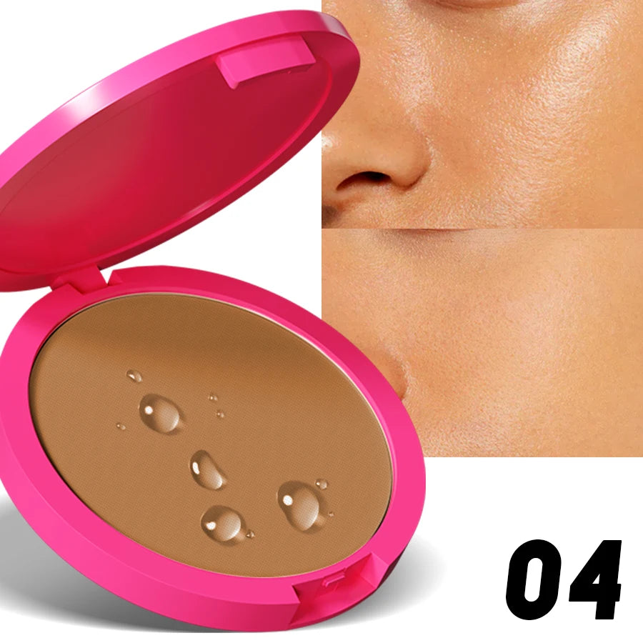 Natural Matte Pressed Powder – Oil Control & Whitening Foundation