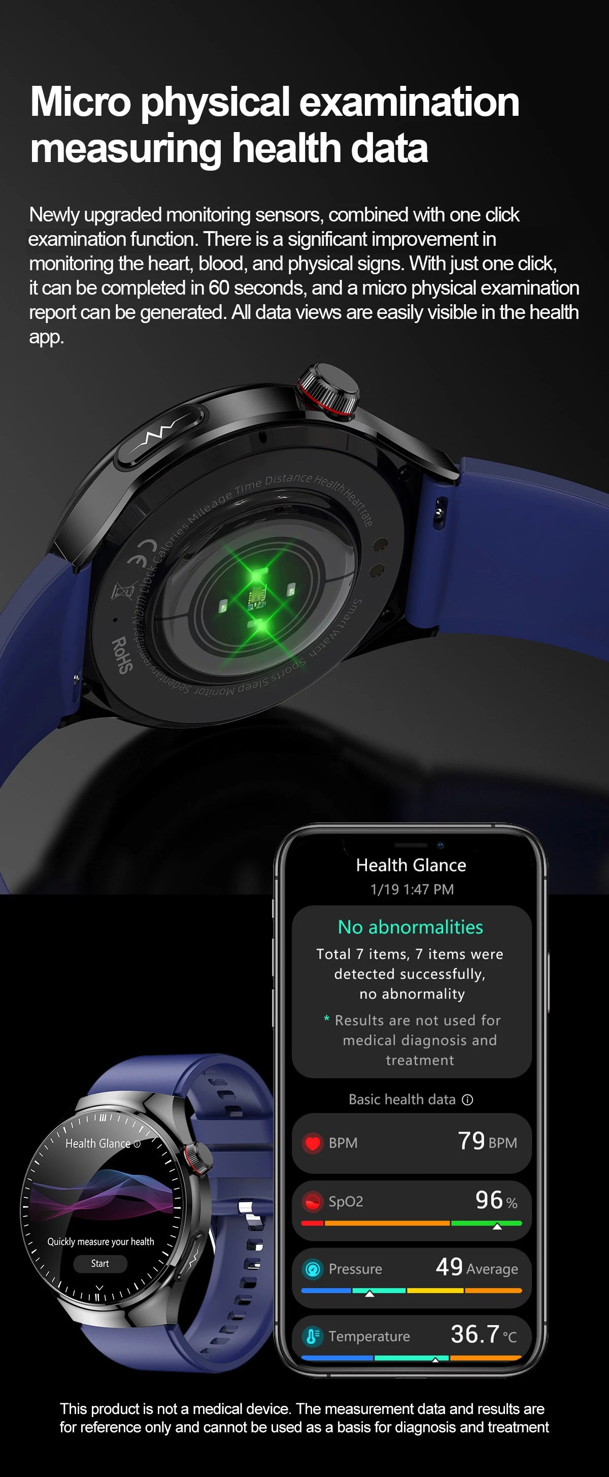 2025 Nursing Grade Smart Watch – Health Monitoring & Bluetooth Call