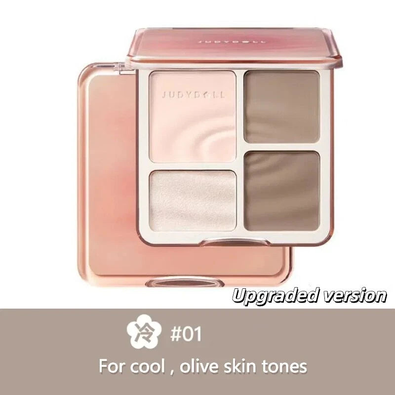 Judydoll Highlighter & Contour Palette – Nude 3D Face Bronzer