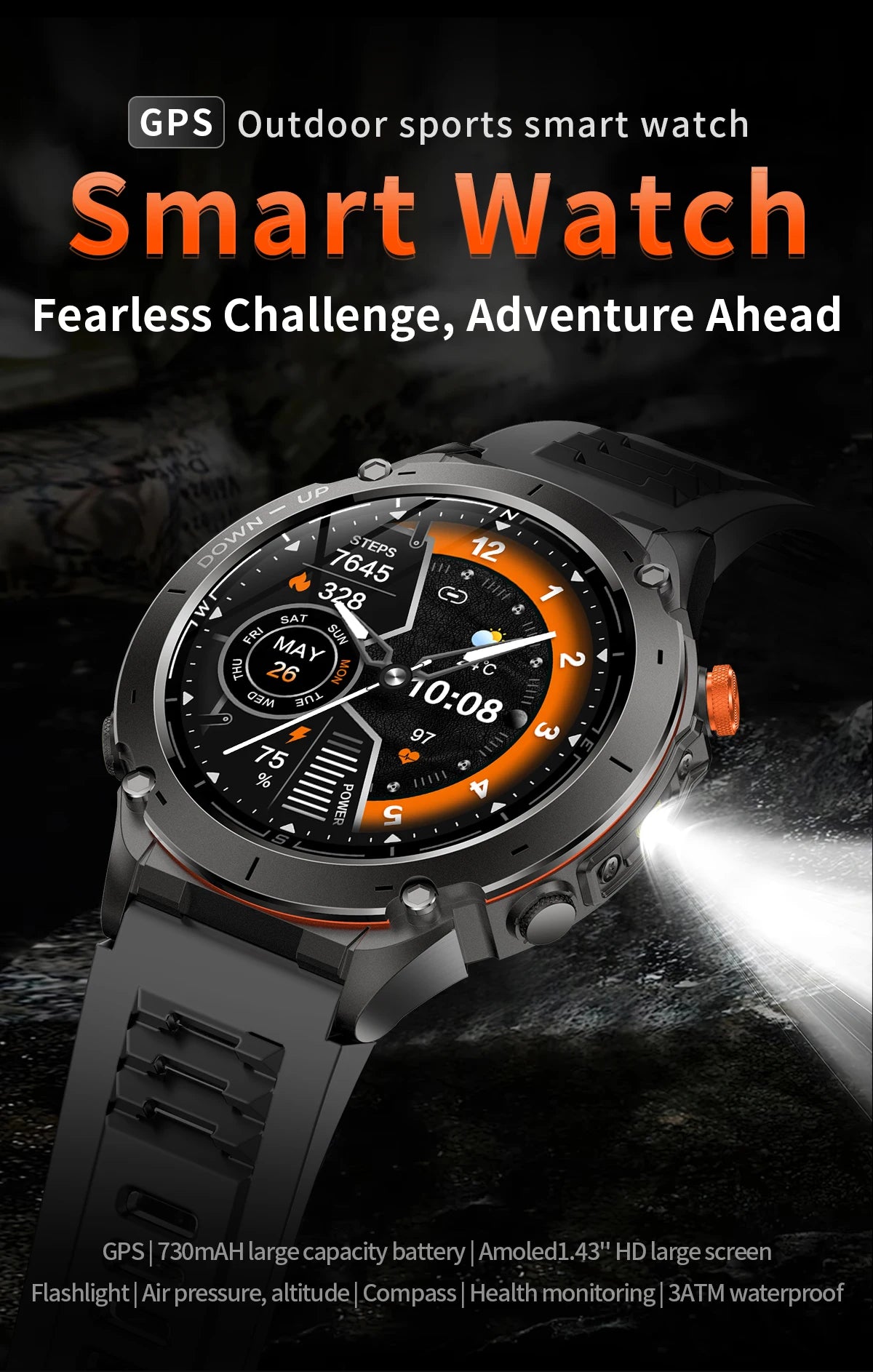 2025 Xiaomi Ultra GPS Smart Watch – 10ATM Waterproof Sports Watch
