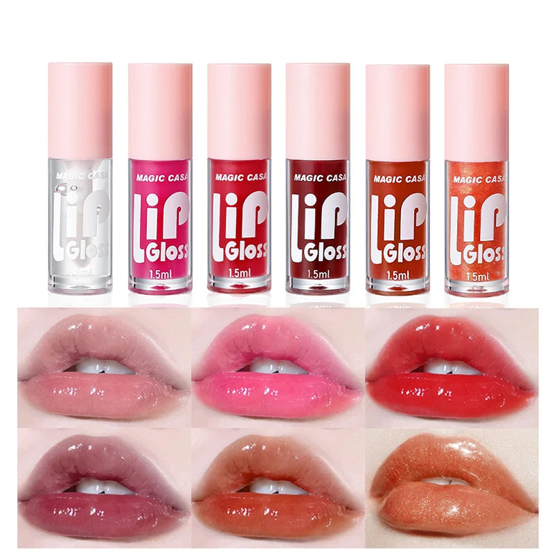 MAGIC CASA Jelly Lip Oil Set – 6pcs Plumping & Hydrating Gloss