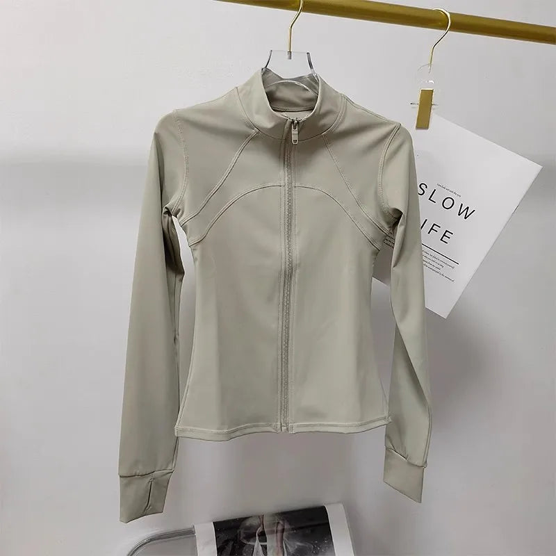 Women’s Quick-Dry Sports Jacket – Long Sleeve Fitness Top