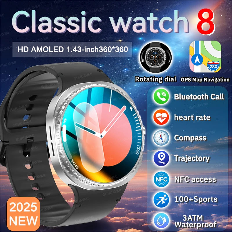 Smart Watch 8 Classic – 1.32" HD GPS Sports Watch
