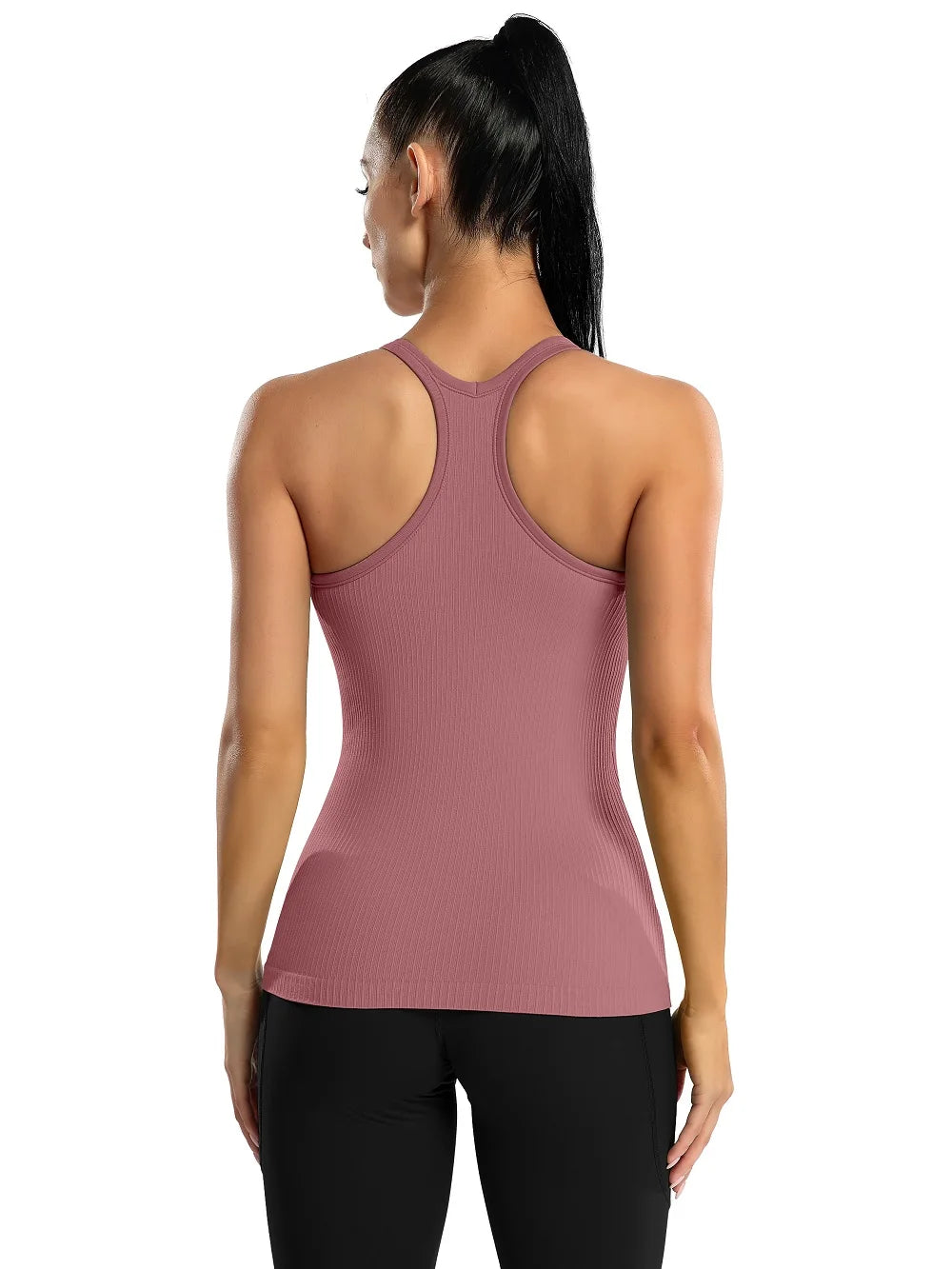 Attraco Women’s Racerback Camisole – Built-In Shelf Bra Tank Top