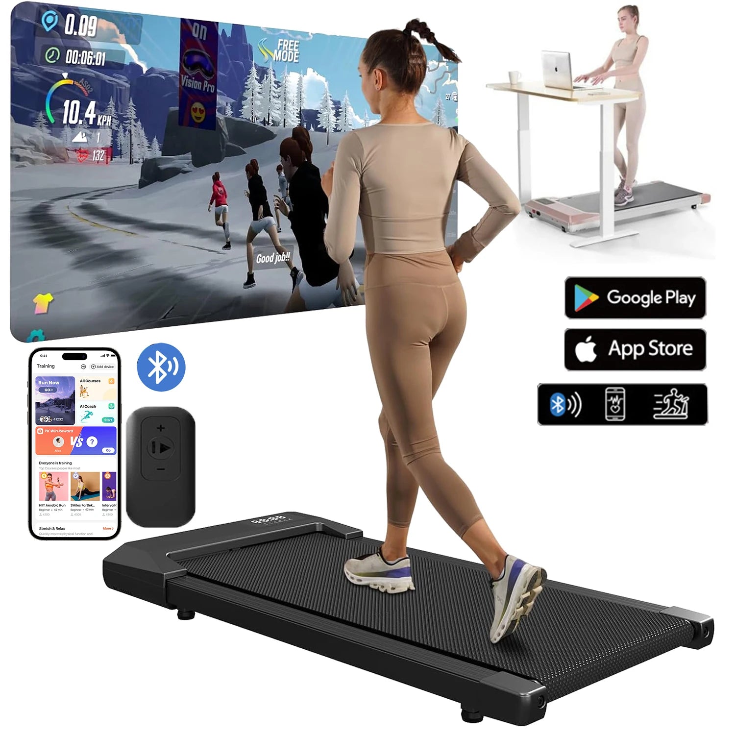 300lbs Home Treadmill – 2.5HP Walking & Running Fitness Machine