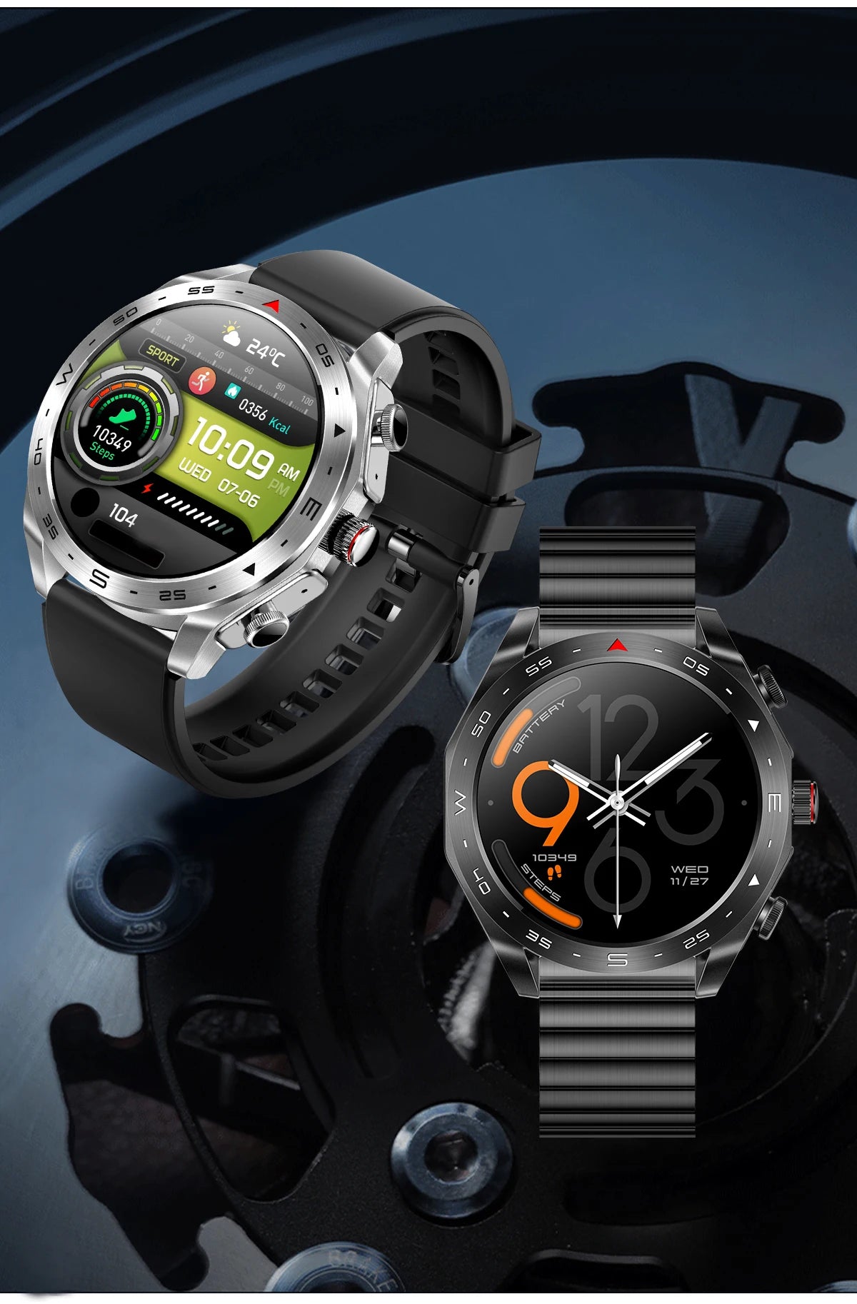 2024 Smart Watch with TWS Earphones – Bluetooth Call & HIFI 9D Sound
