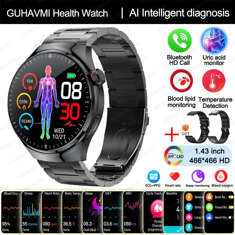 2025 Nursing Grade Smart Watch – Health Monitoring & Bluetooth Call