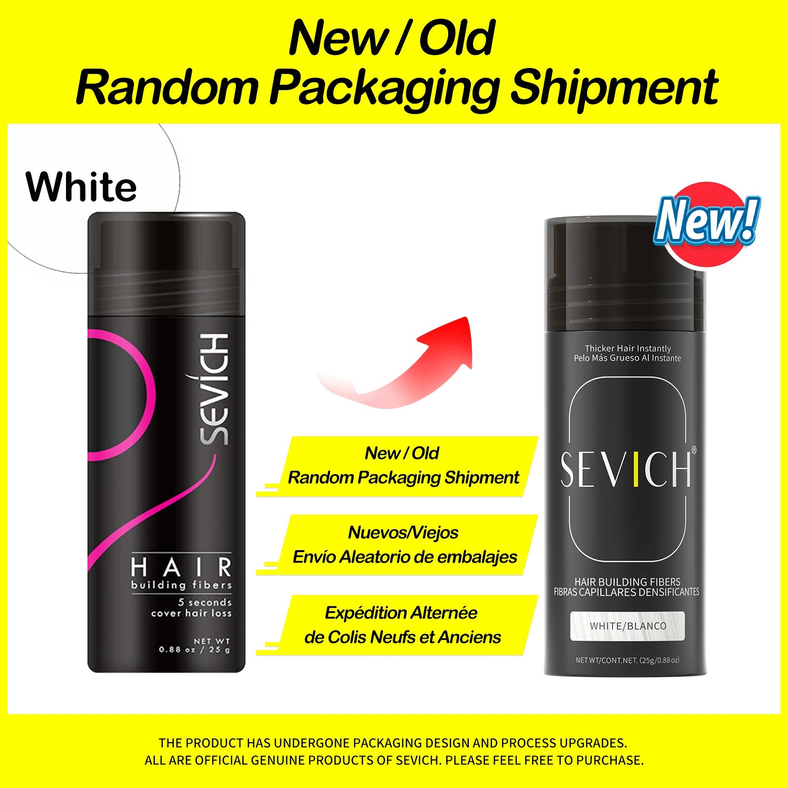 SEVICH Hair Building Fibers – 25g Keratin Thickening Powder