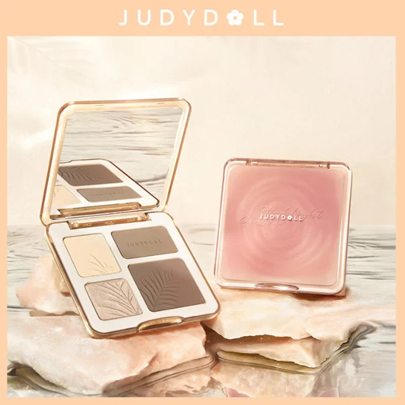 Judydoll Highlighter & Contour Palette – Nude 3D Face Bronzer