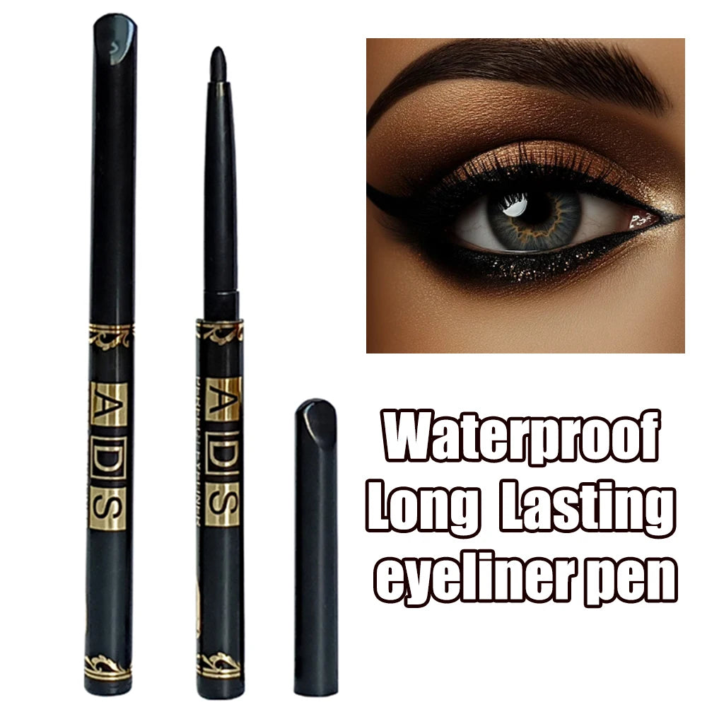 2pcs Waterproof Eyeliner Pencils – Black & Brown Smudge-Proof