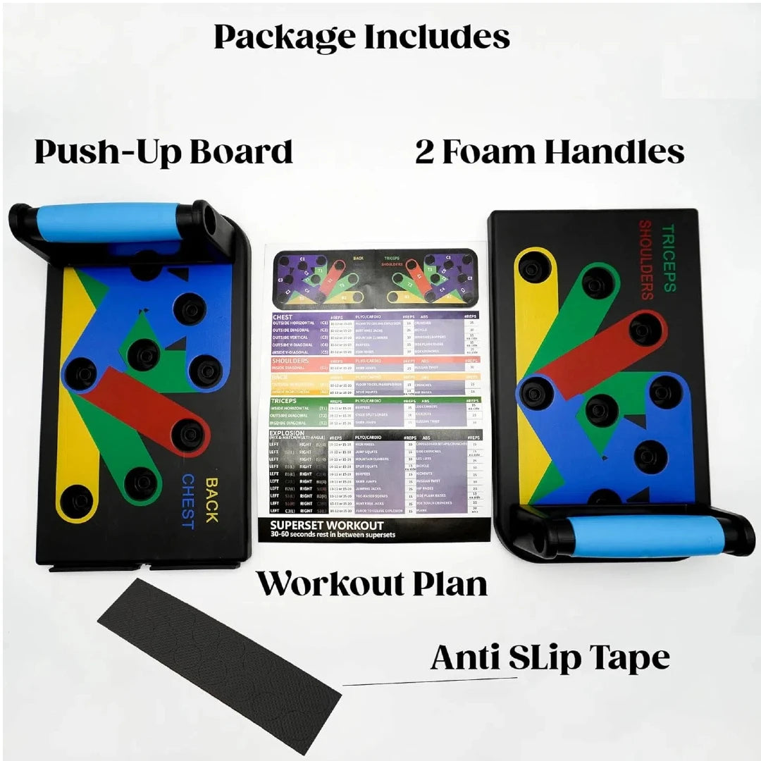 Foldable Push-Up Board – Anti-Slip Multi-Muscle Training Equipment