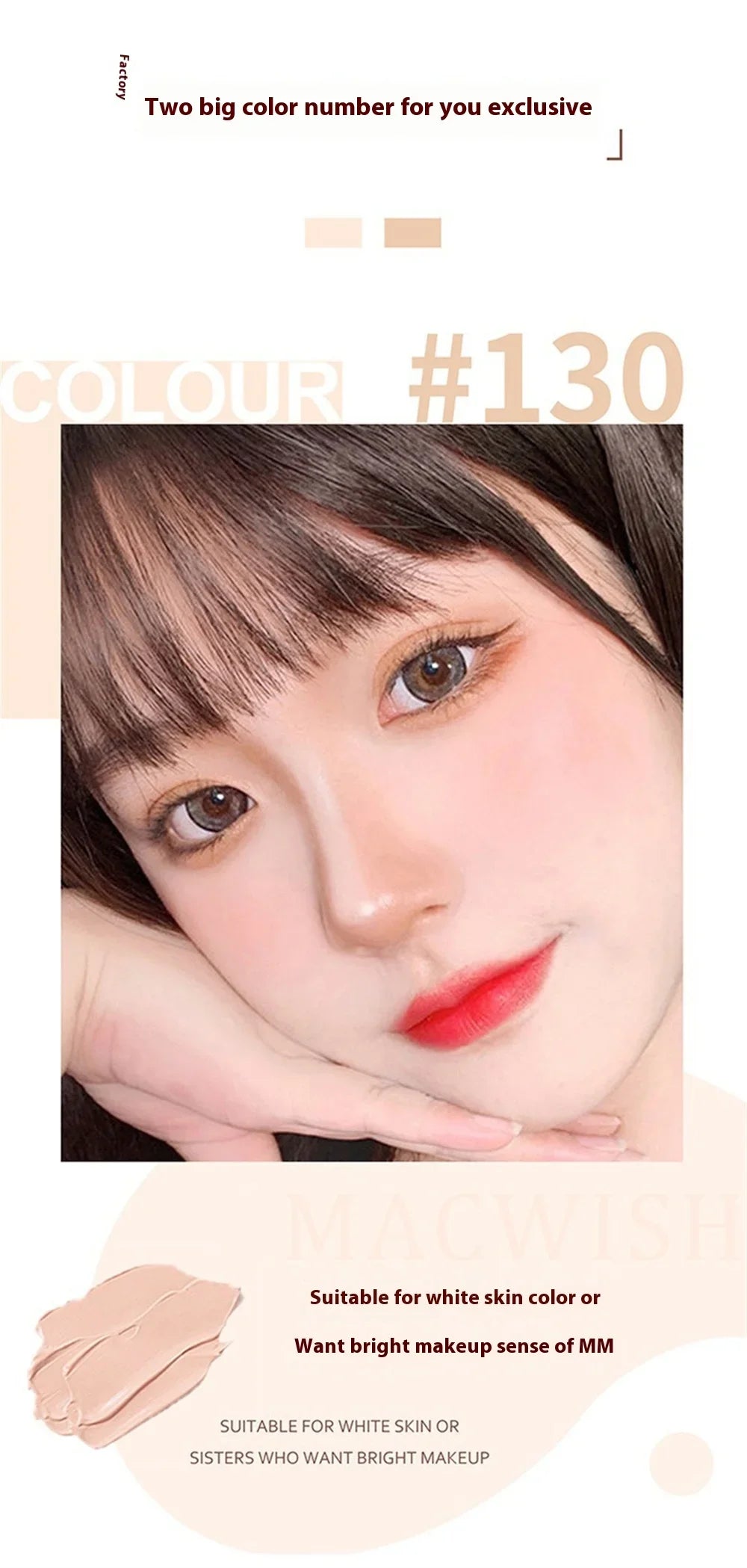 High Coverage Concealer & Foundation Cream – Waterproof BB Base