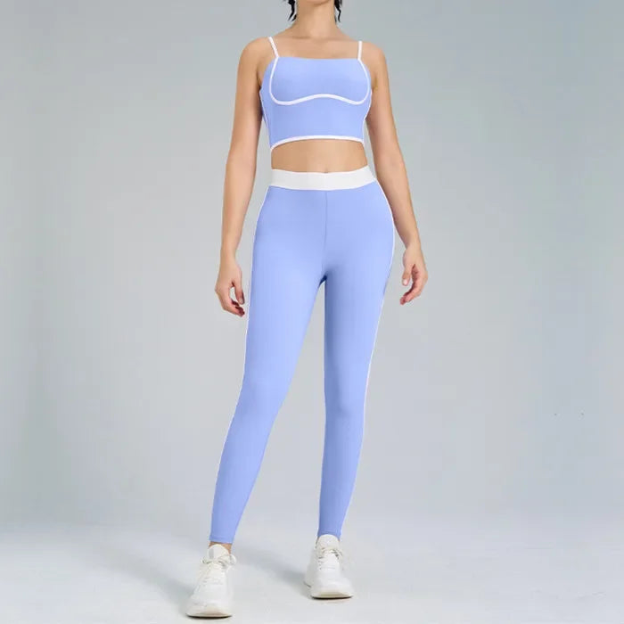 Women’s 1/2PCS Yoga & Gym Tracksuit – Bra & Shorts/Skirt Set