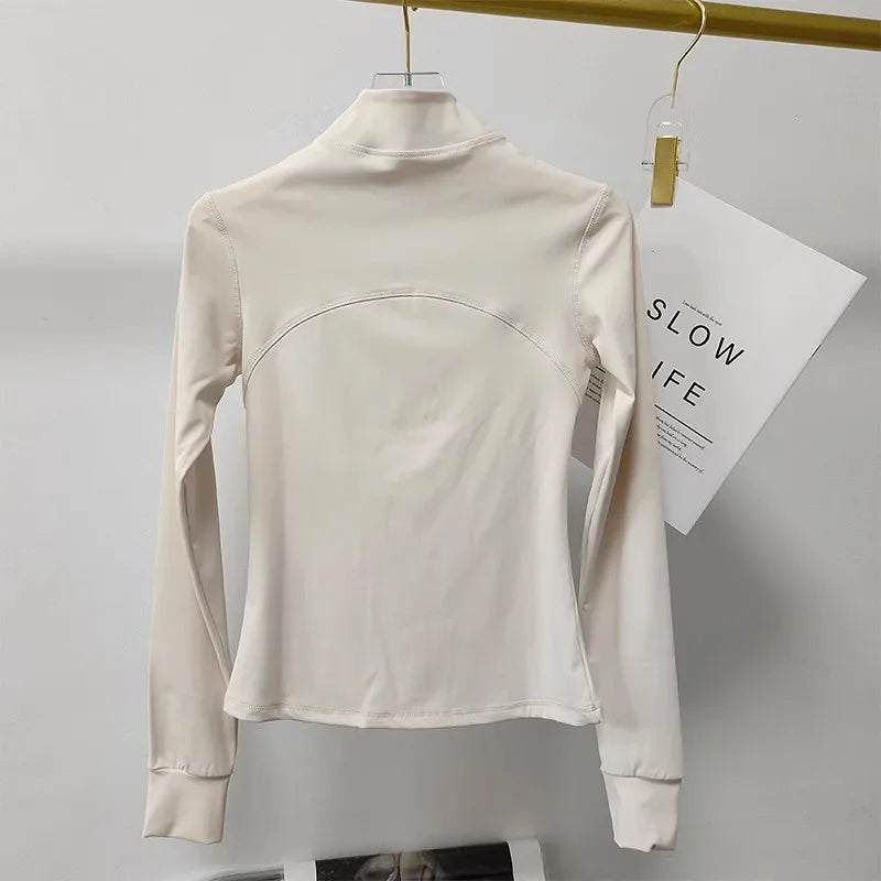 Women’s Quick-Dry Sports Jacket – Long Sleeve Fitness Top