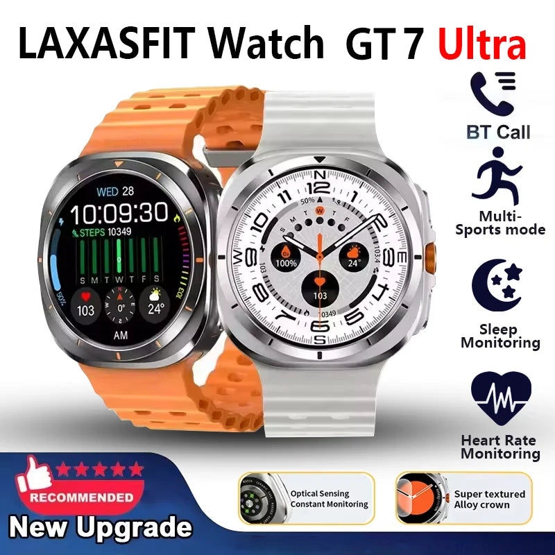 LAXASFIT GT7 Ultra Smartwatch – 1.52" AMOLED Bluetooth Sports Watch